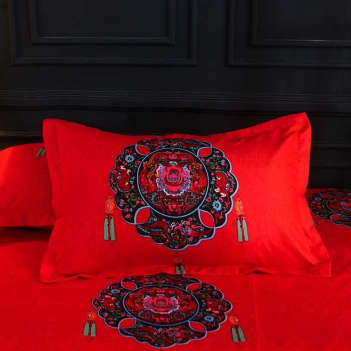 91家纺网 家纺一手货源 找家纺 诗洋洋家纺 大版加厚磨毛四件套床单款 梦回唐朝