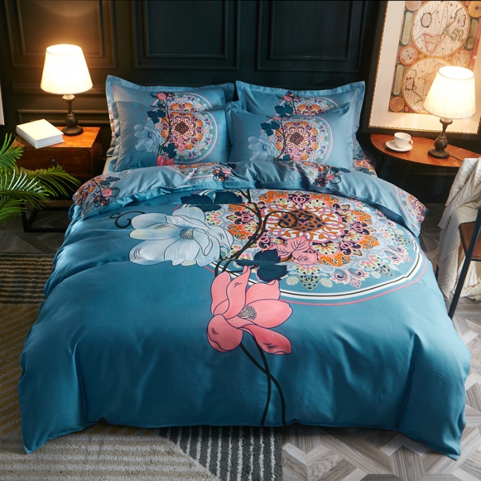 91家纺网 家纺一手货源 找家纺 诗洋洋家纺 大版加厚磨毛四件套床单款 梦圆