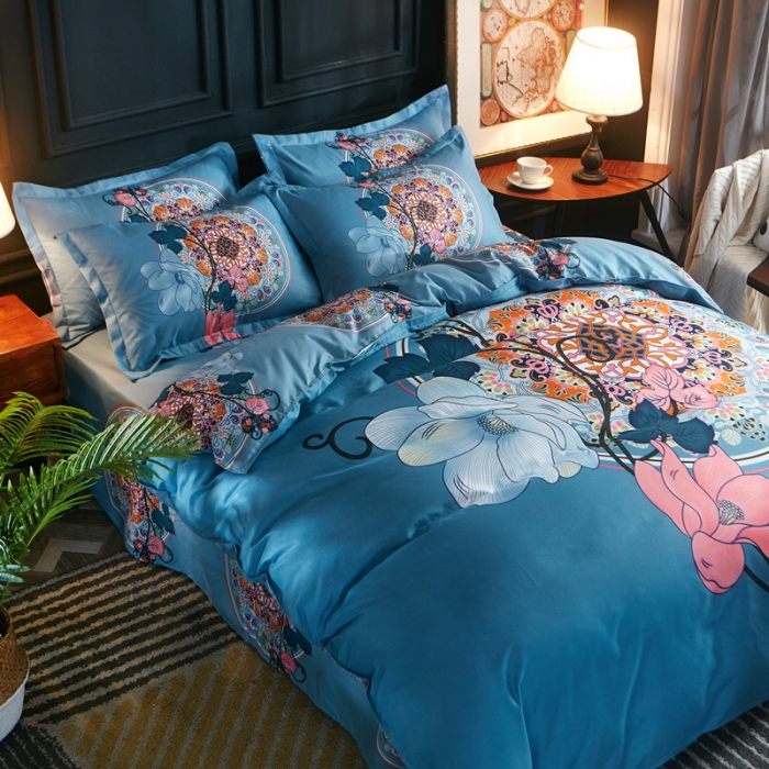 91家纺网 家纺一手货源 找家纺 诗洋洋家纺 大版加厚磨毛四件套床单款 梦圆