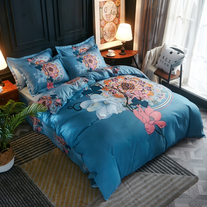 91家纺网 家纺一手货源 找家纺 诗洋洋家纺 大版加厚磨毛四件套床单款 梦圆