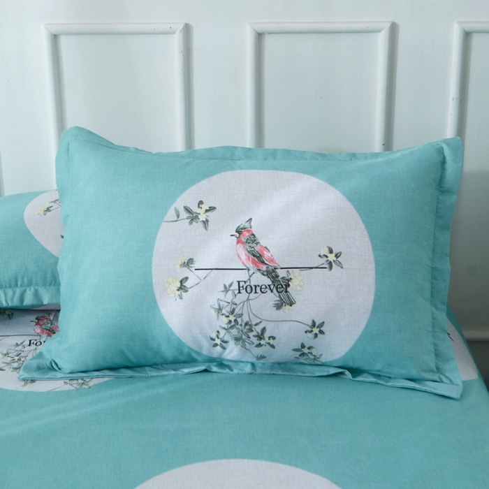 91家纺网 家纺一手货源 找家纺 诗洋洋家纺 大版加厚磨毛四件套床单款 莫言