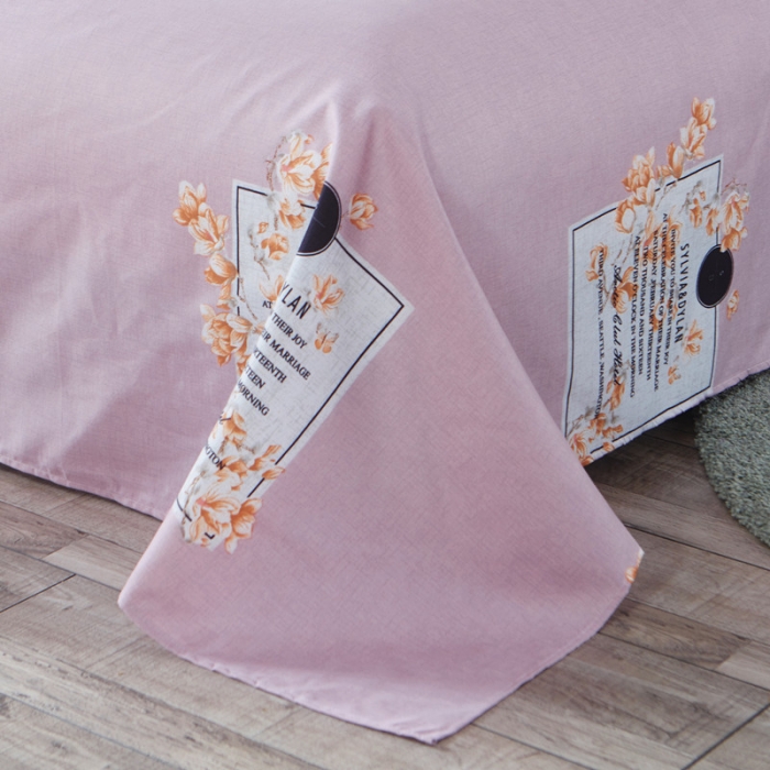 91家纺网 家纺一手货源 找家纺 诗洋洋家纺 大版加厚磨毛四件套床单款 素雅