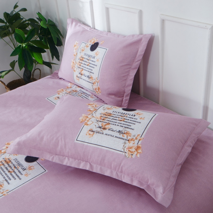 91家纺网 家纺一手货源 找家纺 诗洋洋家纺 大版加厚磨毛四件套床单款 素雅