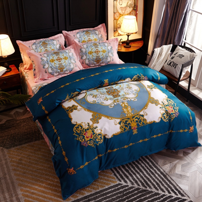 91家纺网 家纺一手货源 找家纺 诗洋洋家纺 大版加厚磨毛四件套床单款 太平盛世