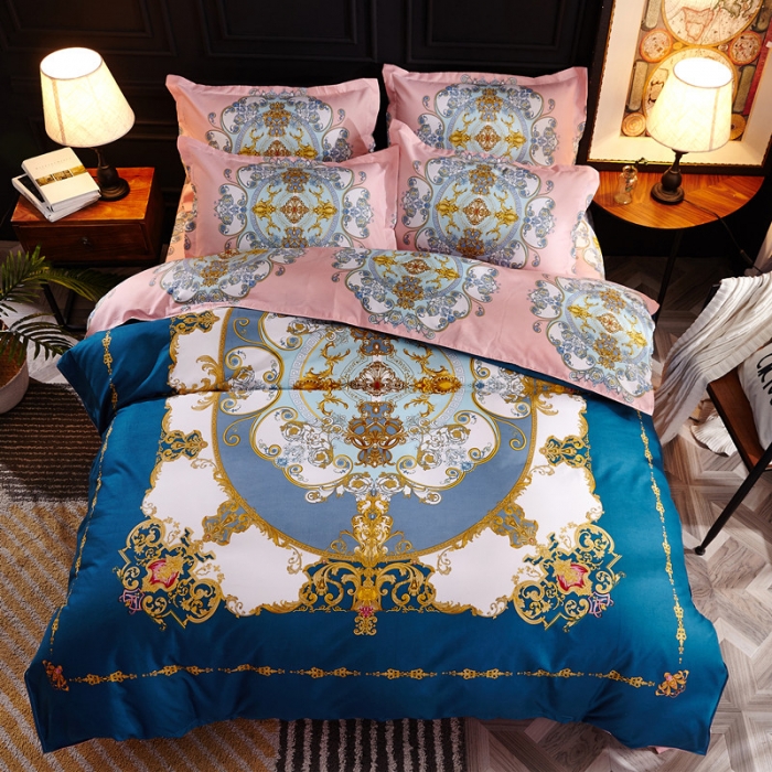 91家纺网 家纺一手货源 找家纺 诗洋洋家纺 大版加厚磨毛四件套床单款 太平盛世