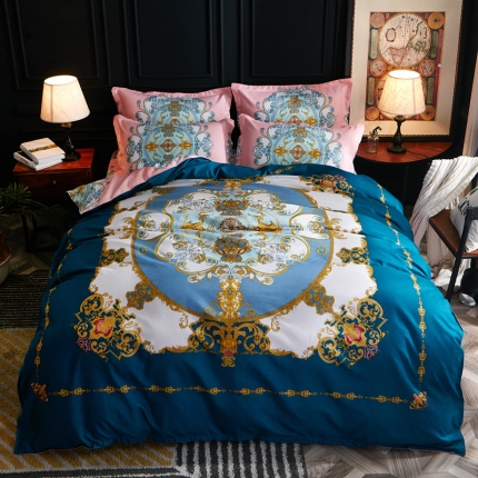 诗洋洋家纺 大版加厚磨毛四件套床单款 太平盛世