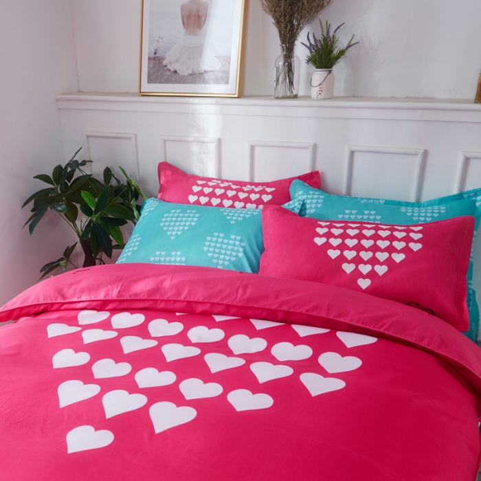 91家纺网 家纺一手货源 找家纺 诗洋洋家纺 大版加厚磨毛四件套床单款 甜蜜