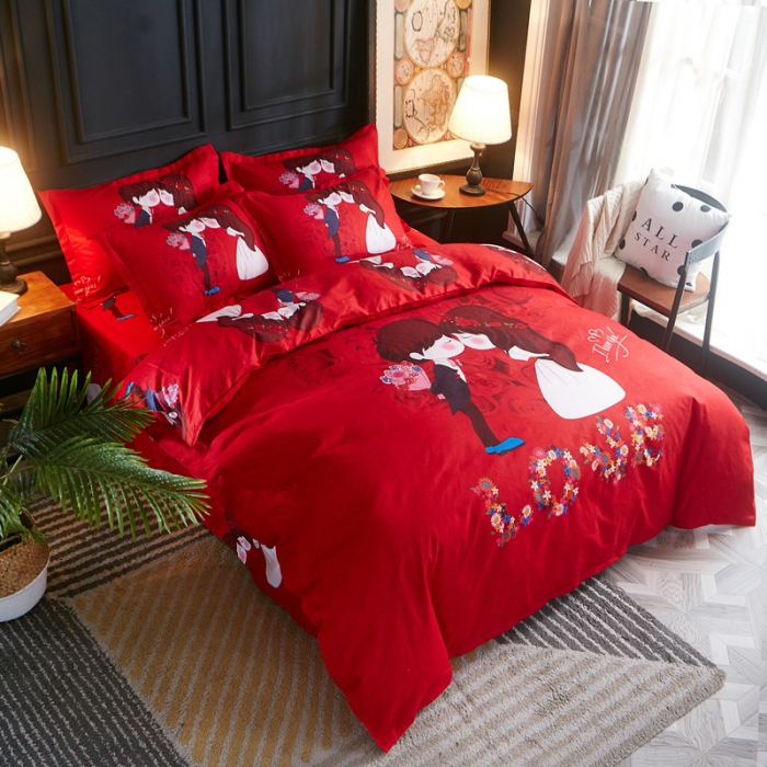 91家纺网 家纺一手货源 找家纺 诗洋洋家纺 大版加厚磨毛四件套床单款 我愿意