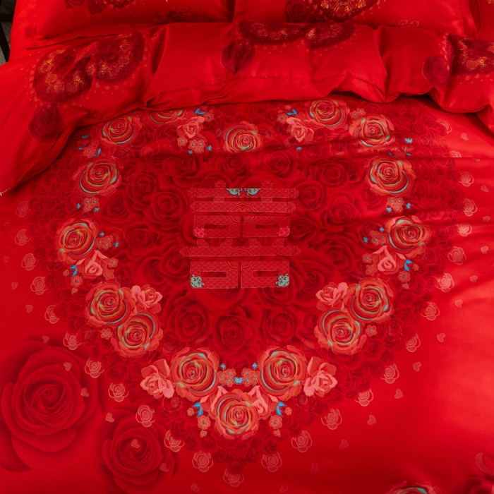 91家纺网 家纺一手货源 找家纺 诗洋洋家纺 大版加厚磨毛四件套床单款 喜临门