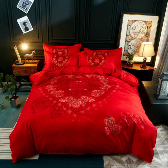 91家纺网 家纺一手货源 找家纺 诗洋洋家纺 大版加厚磨毛四件套床单款 喜临门