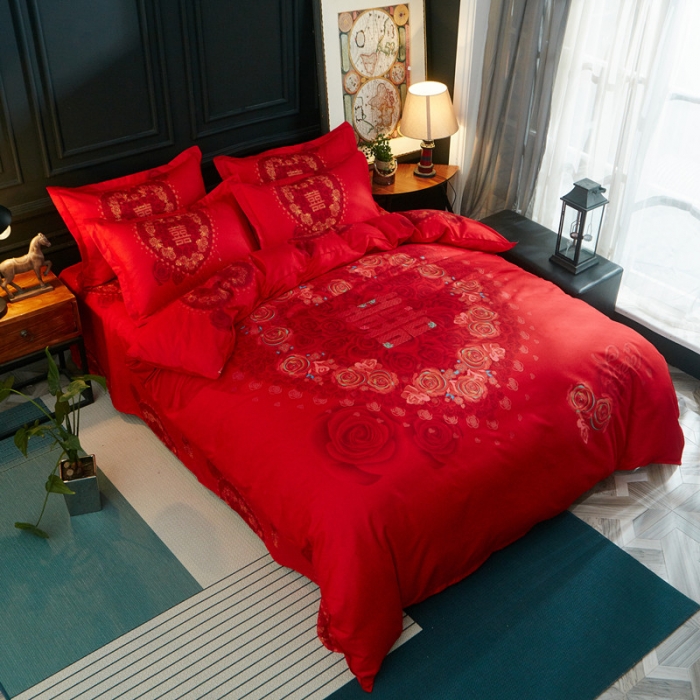 91家纺网 家纺一手货源 找家纺 诗洋洋家纺 大版加厚磨毛四件套床单款 喜临门