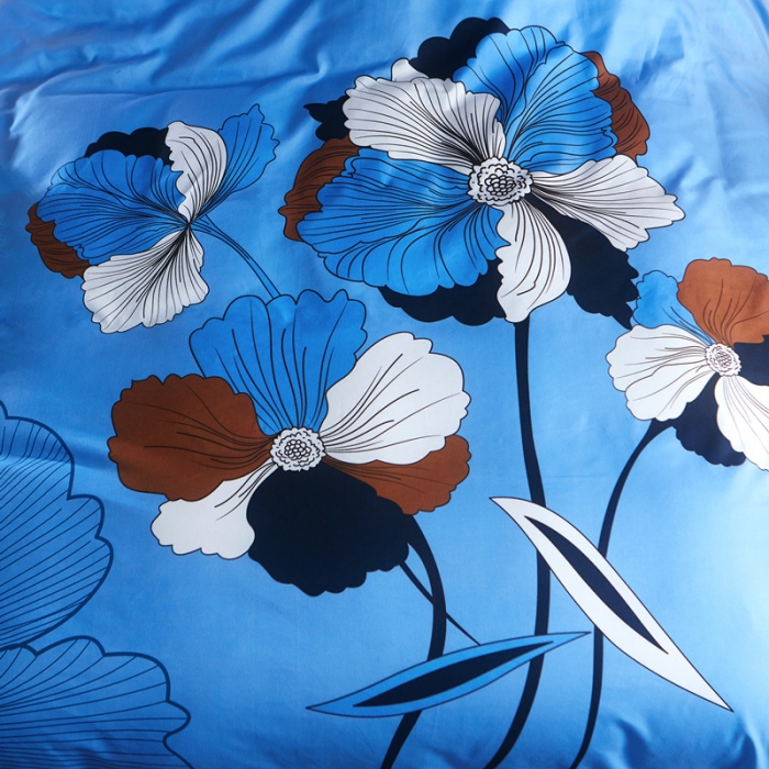 91家纺网 家纺一手货源 找家纺 诗洋洋家纺 大版加厚磨毛四件套床单款 香水百合