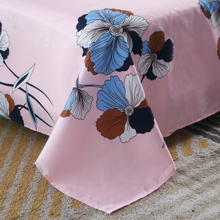 91家纺网 家纺一手货源 找家纺 诗洋洋家纺 大版加厚磨毛四件套床单款 香水百合