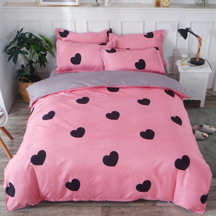 91家纺网 家纺一手货源 找家纺 诗洋洋家纺 大版加厚磨毛四件套床单款 心动时分