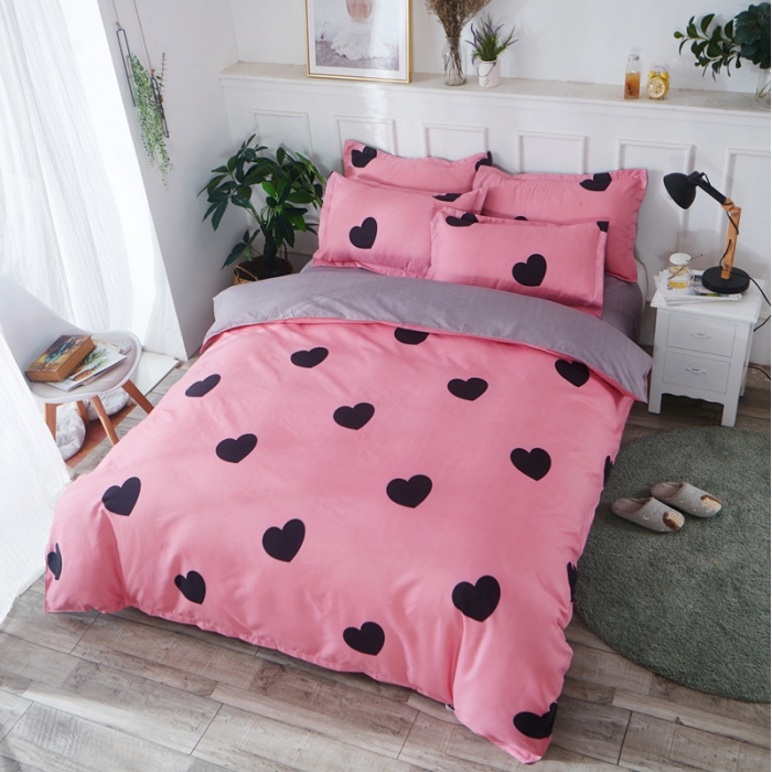 91家纺网 家纺一手货源 找家纺 诗洋洋家纺 大版加厚磨毛四件套床单款 心动时分