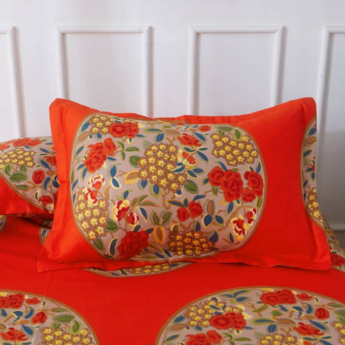 91家纺网 家纺一手货源 找家纺 诗洋洋家纺 大版加厚磨毛四件套床单款 颜如玉