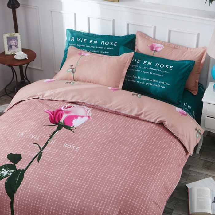 91家纺网 家纺一手货源 找家纺 诗洋洋家纺 大版加厚磨毛四件套床单款 一枝独秀