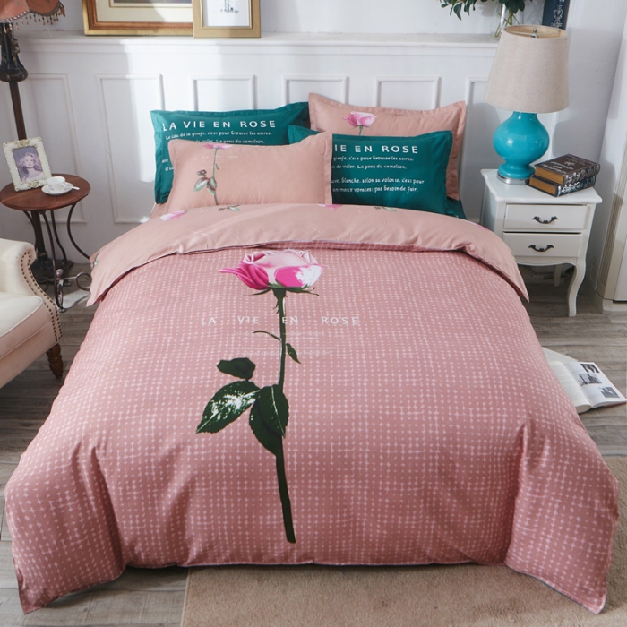 91家纺网 家纺一手货源 找家纺 诗洋洋家纺 大版加厚磨毛四件套床单款 一枝独秀