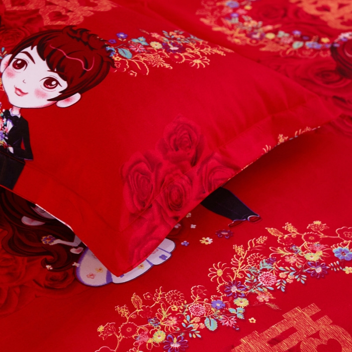 91家纺网 家纺一手货源 找家纺 诗洋洋家纺 大版加厚磨毛四件套床单款 钟爱一生