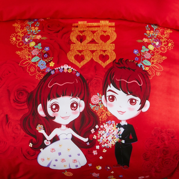 91家纺网 家纺一手货源 找家纺 诗洋洋家纺 大版加厚磨毛四件套床单款 钟爱一生