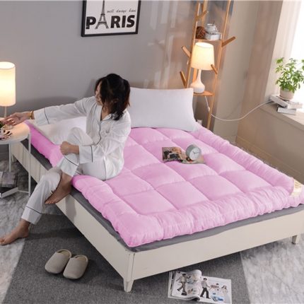暖季家纺 2021加厚羽丝绒床垫 榻榻米软床垫子  粉色