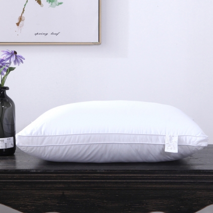 仁宇枕业 枕芯全棉酒店立体纯白防雨布羽丝绒枕头