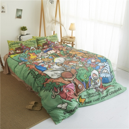 91家纺网 家纺一手货源 找家纺 （总）璞素 2019新款水洗棉数码印花套件