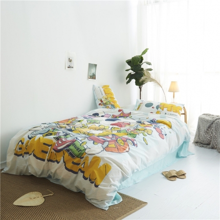 璞素 2019新款水洗棉数码印花套件 疯狂吃豆人