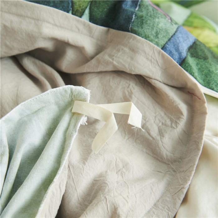 91家纺网 家纺一手货源 找家纺 璞素 2019新款水洗棉数码印花套件 喵语花香