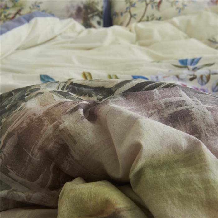 91家纺网 家纺一手货源 找家纺 璞素 2019新款水洗棉数码印花套件 水墨乡野