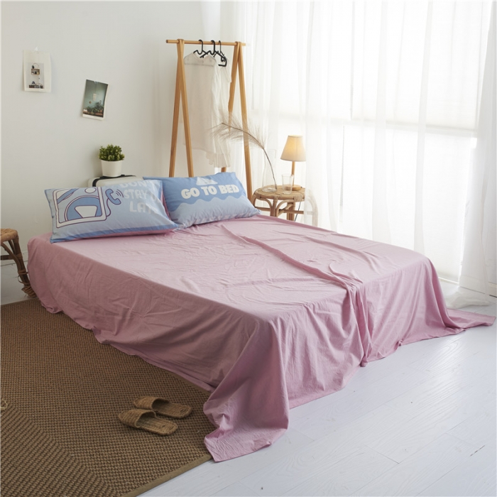 91家纺网 家纺一手货源 找家纺 璞素 2019新款水洗棉数码印花套件 网络生活-蓝