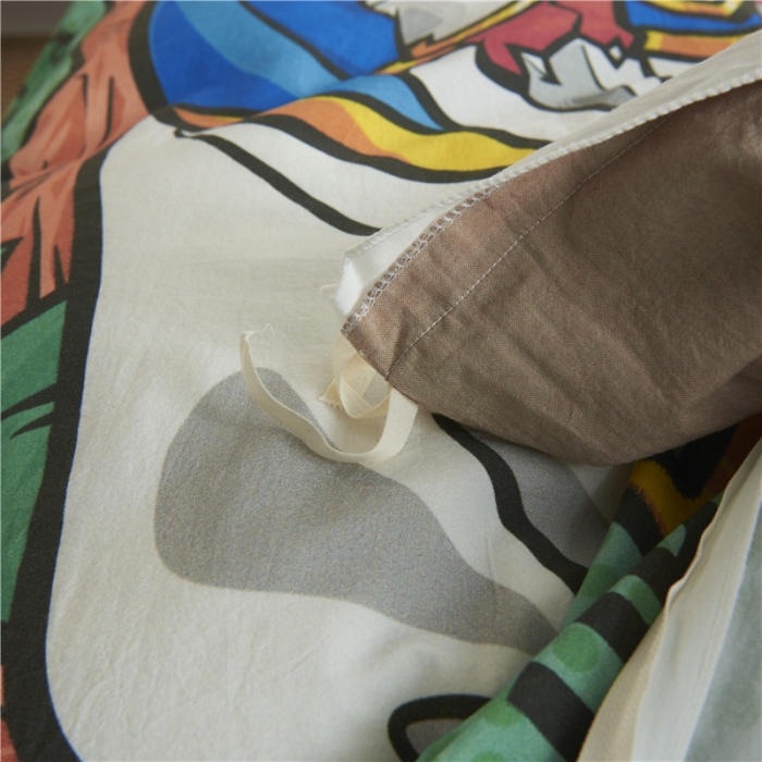 91家纺网 家纺一手货源 找家纺 璞素 2019新款水洗棉数码印花套件 勇气冒险之火