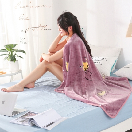 91家纺网 家纺一手货源 找家纺 羋多家纺 单层双面加厚多功能毯童毯披肩毯 小公主