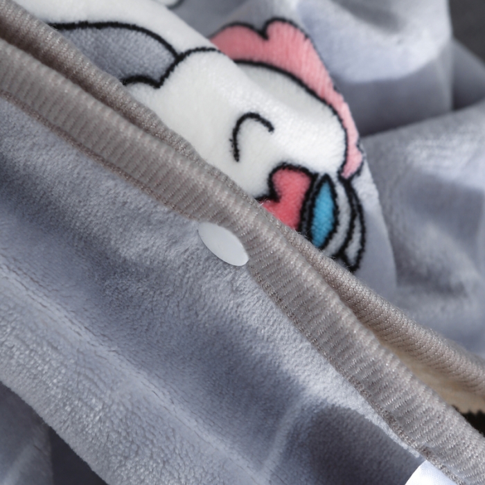 91家纺网 家纺一手货源 找家纺 羋多家纺 双层（法莱绒+羊羔绒 ）多功能毯童毯披肩毯 独角兽