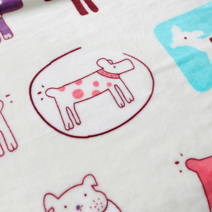 91家纺网 家纺一手货源 找家纺 羋多家纺 云貂绒毛毯童毯盖毯 狗狗物语