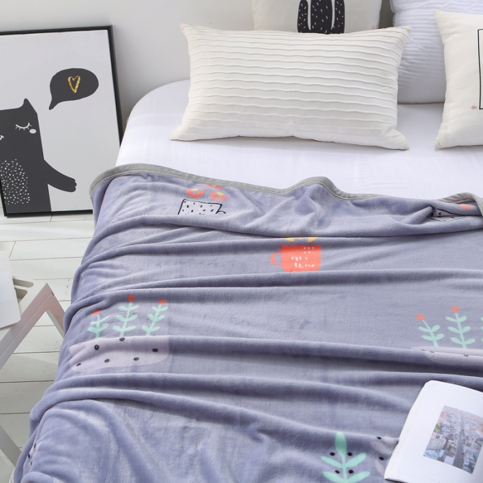 91家纺网 家纺一手货源 找家纺 羋多家纺 云貂绒毛毯童毯盖毯 清新小调