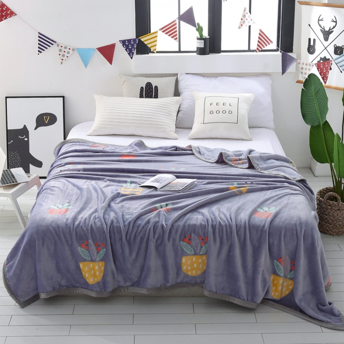 91家纺网 家纺一手货源 找家纺 羋多家纺 云貂绒毛毯童毯盖毯 清新小调