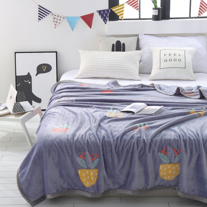 91家纺网 家纺一手货源 找家纺 羋多家纺 云貂绒毛毯童毯盖毯 清新小调