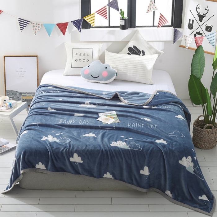 91家纺网 家纺一手货源 找家纺 羋多家纺 云貂绒毛毯童毯盖毯 时尚天空