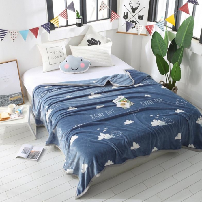 91家纺网 家纺一手货源 找家纺 羋多家纺 云貂绒毛毯童毯盖毯 时尚天空