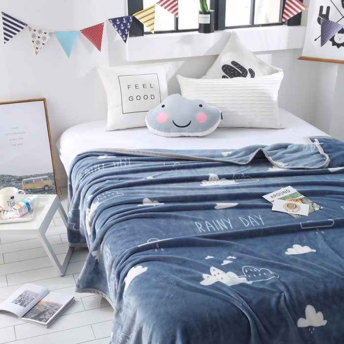 91家纺网 家纺一手货源 找家纺 羋多家纺 云貂绒毛毯童毯盖毯 时尚天空