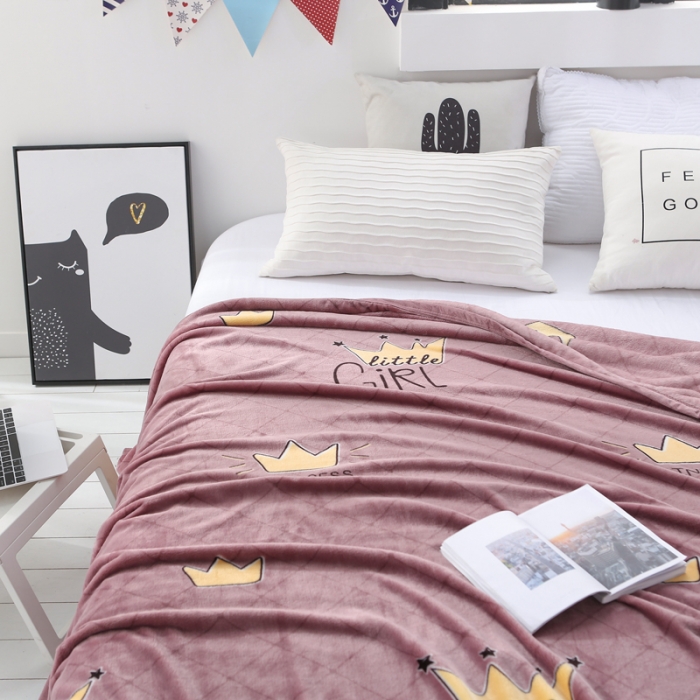 91家纺网 家纺一手货源 找家纺 羋多家纺 云貂绒毛毯童毯盖毯 小公主