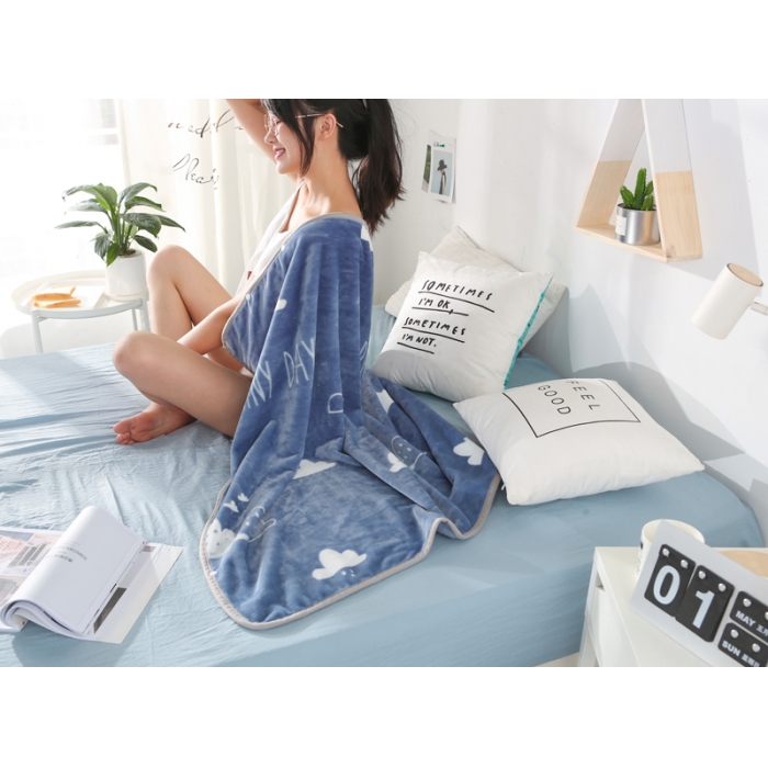 91家纺网 家纺一手货源 找家纺 羋多家纺 单层双面加厚多功能毯童毯披肩毯 时尚天空