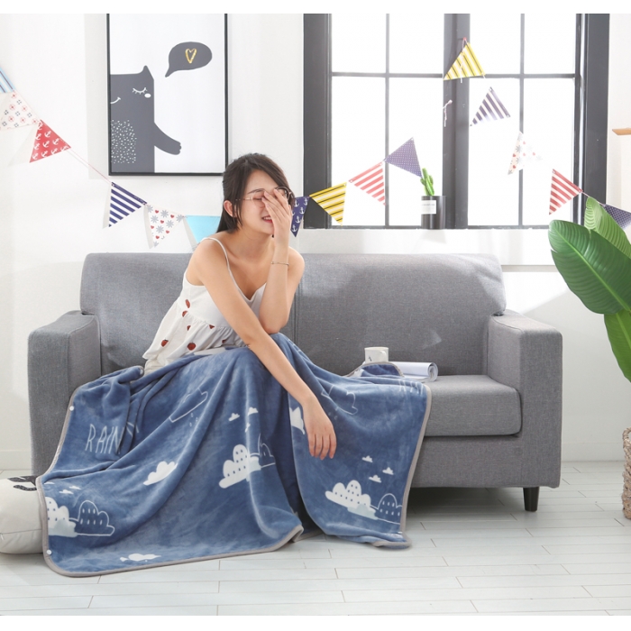 91家纺网 家纺一手货源 找家纺 羋多家纺 单层双面加厚多功能毯童毯披肩毯 时尚天空