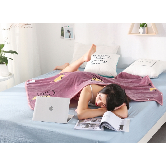 91家纺网 家纺一手货源 找家纺 羋多家纺 单层双面加厚多功能毯童毯披肩毯 小公主