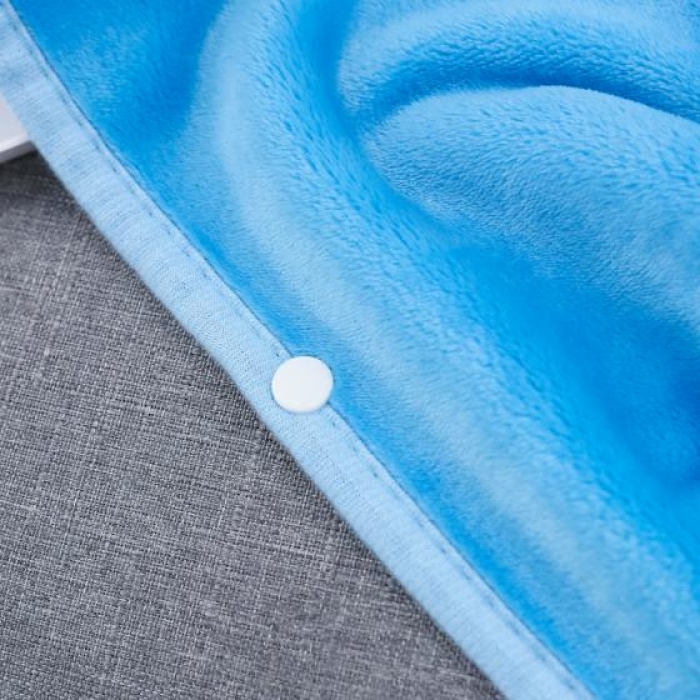 91家纺网 家纺一手货源 找家纺 羋多家纺 单层双面加厚多功能毯童毯披肩毯 蓝色