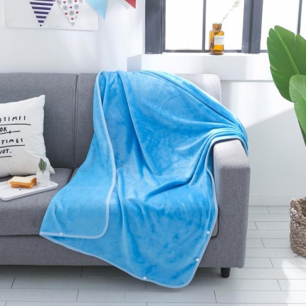 91家纺网 家纺一手货源 找家纺 羋多家纺 单层双面加厚多功能毯童毯披肩毯 蓝色