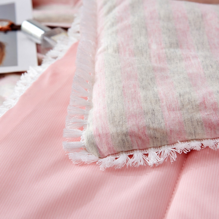 91家纺网 家纺一手货源 找家纺 羋多家纺 2020新款针织全棉&amp;凉感夏被 针织-粉