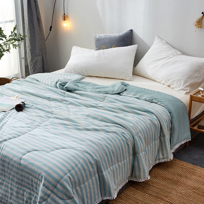 91家纺网 家纺一手货源 找家纺 羋多家纺 2020新款针织全棉&amp;凉感夏被 针织-绿