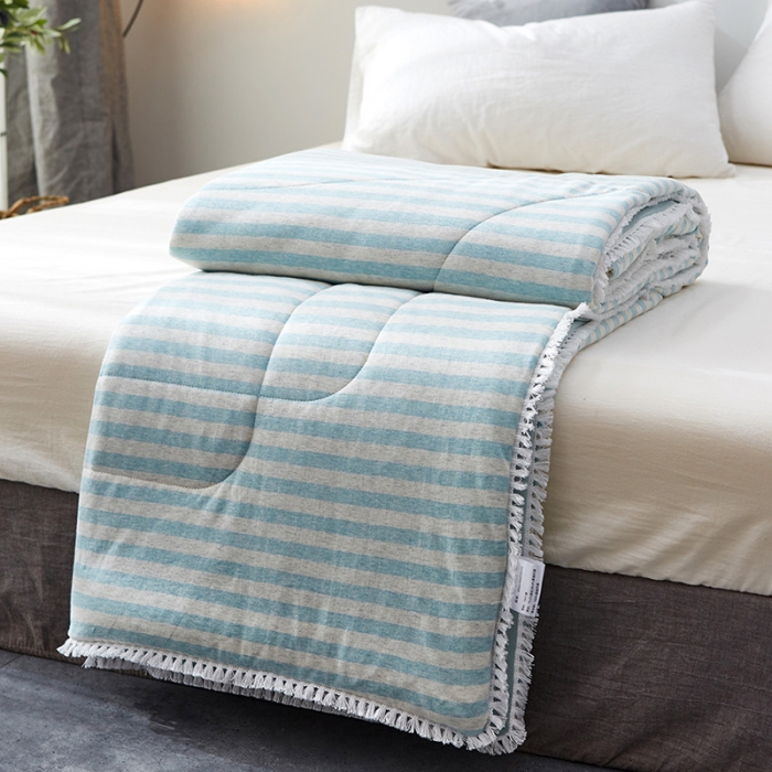 91家纺网 家纺一手货源 找家纺 羋多家纺 2020新款针织全棉&amp;凉感夏被 针织-绿